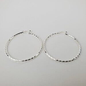 Earrings , new with tags , color silver , stainless steel
